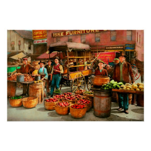 Food - Vegetables - Indianapolis Market 1908 Poster