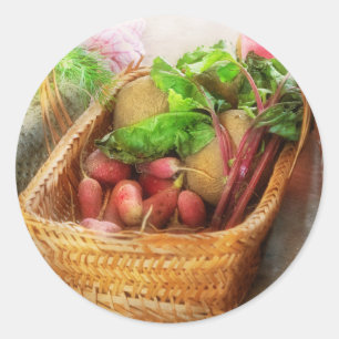 Food - Vegetables - Morning produce Classic Round Sticker