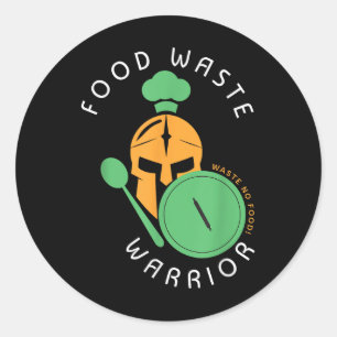 Food Waste Warrior I Food Waste Environmental Prot Classic Round Sticker