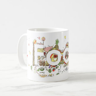 Food Word Art Colorful Funny Baking Typography Coffee Mug