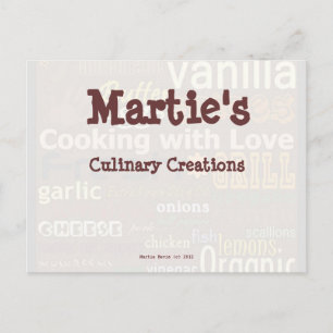 Food Word-Art Recipe Card (Personalise)