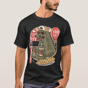 FOOD ZILLA PIZZA KAWAII ANIME FASHION JAPANESE STR T-Shirt