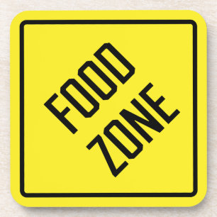 Food Zone Hard Plastic Coaster