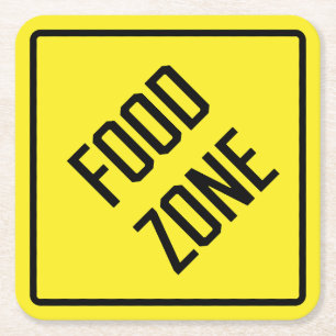 Food Zone Paper Coaster