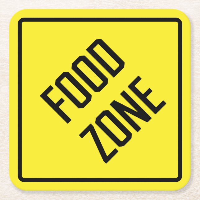 Food Zone Paper Coaster (Front)