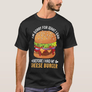 Foodaholic Lifestyle Cheese Hamburger Fast Food O T-Shirt