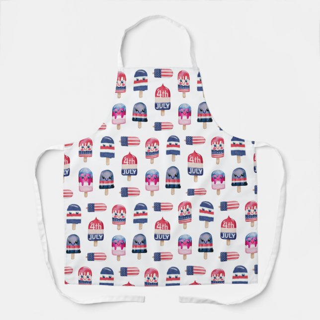 Foodie and the 4th of July! Apron (Front)