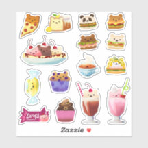 Foodie bears - small sticker set