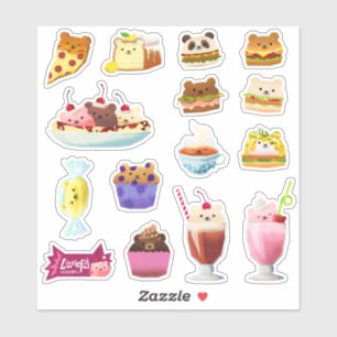 Foodie bears - small sticker set