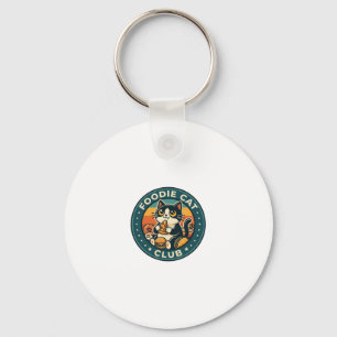 Foodie Cat Cute Kitty Design - Foodie Cat Club_1 Key Ring