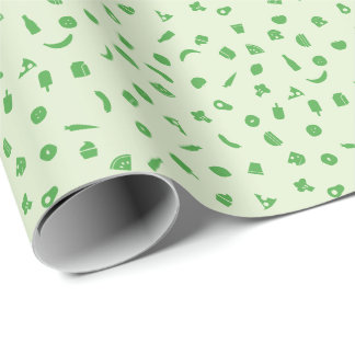 Foodie Christmas Pattern | Editable Colour Wrapping Paper