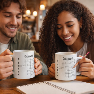 Foodie Crossword Puzzle   Interactive Brain Teaser Coffee Mug