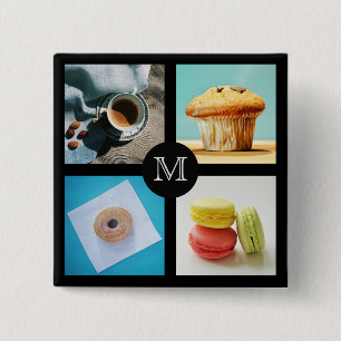 Foodie custom monogram button 2