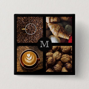 Foodie custom monogram button 4
