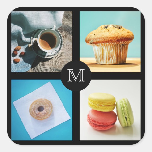 Foodie custom monogram stickers 2 (Front)