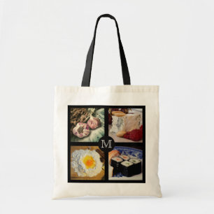 Foodie custom monogram tote bag 5