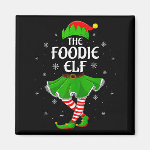 Foodie Elf Christmas Family Girls Women Elf Squad  Magnet
