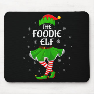 Foodie Elf Christmas Family Girls Women Elf Squad  Mouse Pad