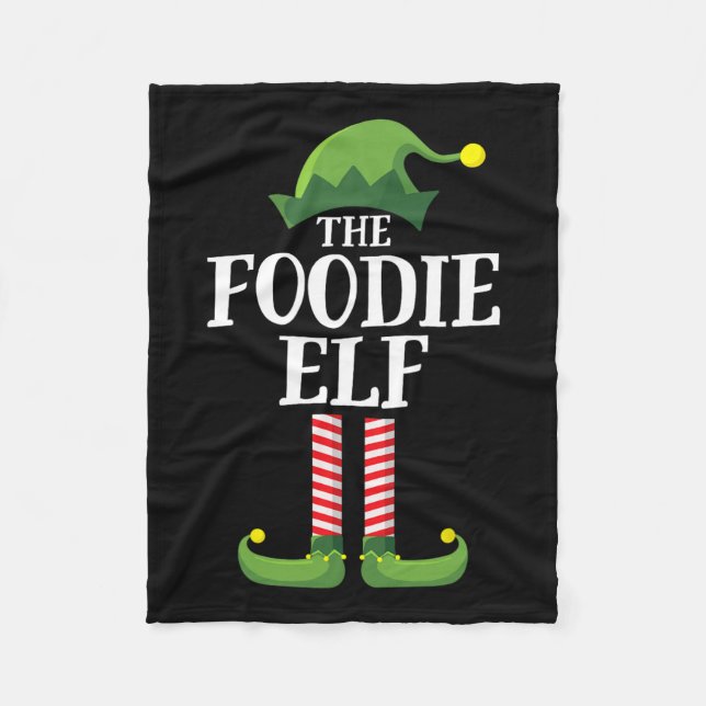 Foodie Elf Matching Family Group Christmas Party 1 Fleece Blanket (Front)