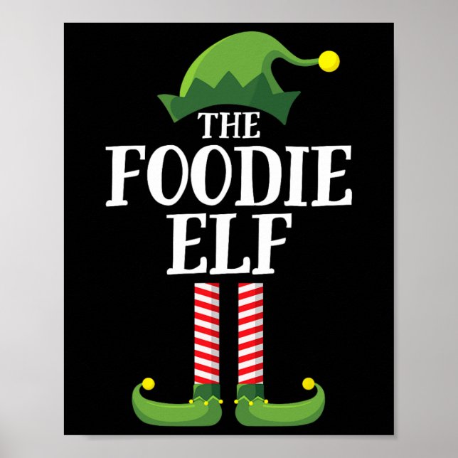 Foodie Elf Matching Family Group Christmas Party 1 Poster (Front)