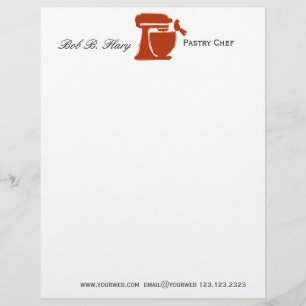 Foodie Food Blogger Delicious Baked Letterhead Design