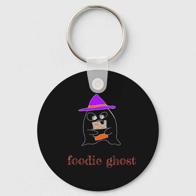 foodie ghost keychain (Front)