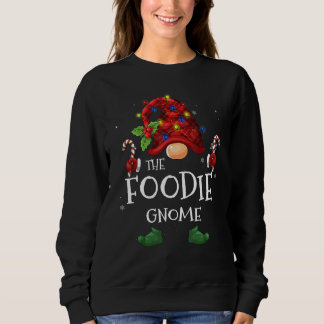 Foodie Gnome Buffalo Plaid Christmas Tree Light Sweatshirt