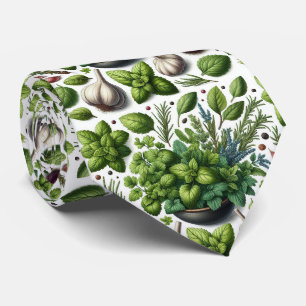 Foodie Kitchen Neck Tie Fresh Garden Herbs