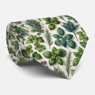 Foodie Kitchen Neck Tie Fresh Garden Herbs