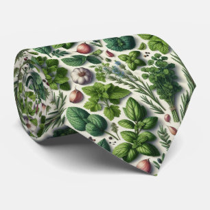 Foodie Kitchen Neck Tie Fresh Garden Herbs