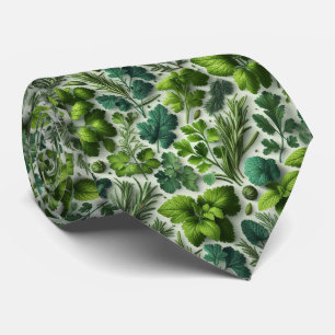 Foodie Kitchen Neck Tie Fresh Garden Herbs