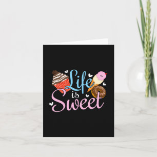 Foodie Life is Sweet Baking Quote - Cupcake Art Card