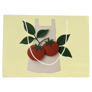 Foodie Lovers — Apron & Tomatoes  Large Gift Bag
