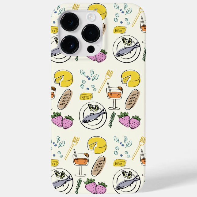Foodie Minimalist Case-Mate iPhone Case (Back)