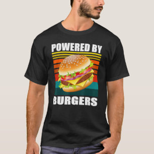 Foodie Powered By Hamburgers Mens Womens Kids T-Shirt
