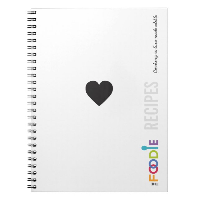 Foodie RECIPES notebook (Front)