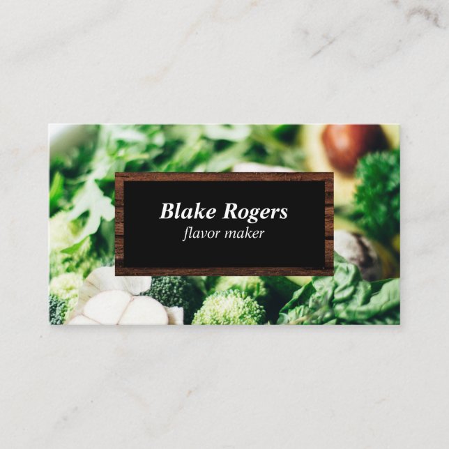 Foodie | Salad | Chef Business Card (Front)