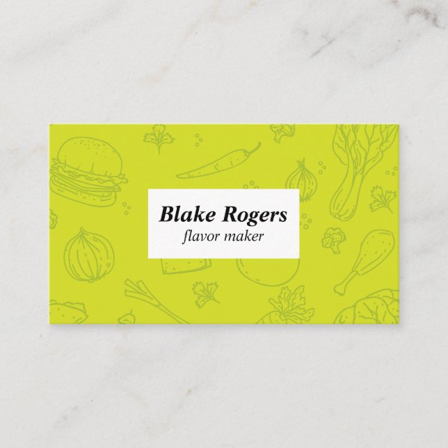 Foodie | Salad | Chef | Vegetables Farmers Market Business Card (Front)