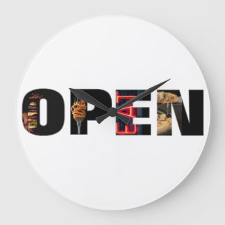 Foodies Open Sign Wall Clock