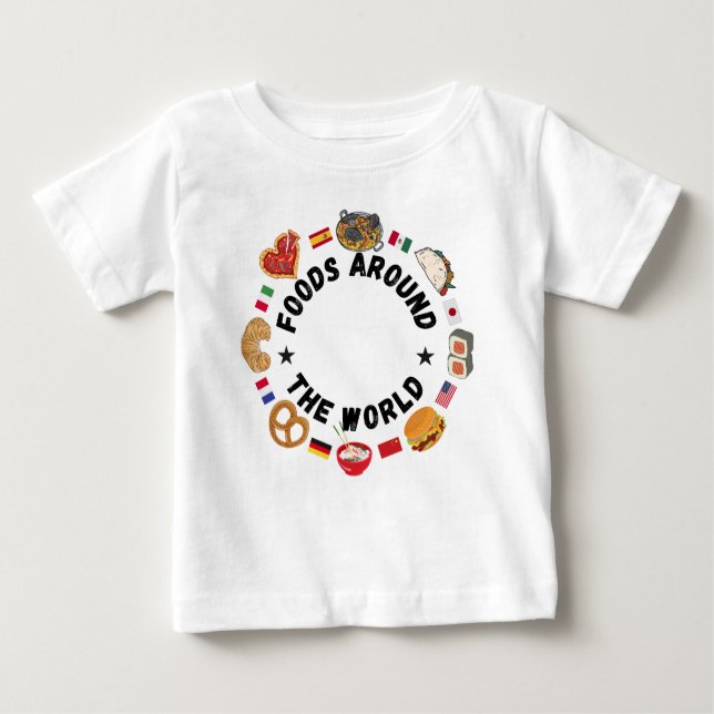 Foods around the world baby T-Shirt (Front)