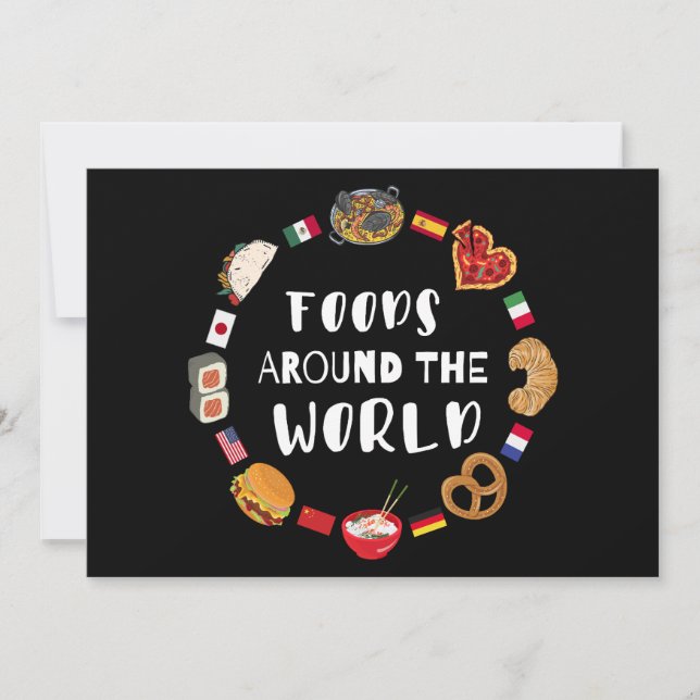 Foods around the world  invitation (Front)