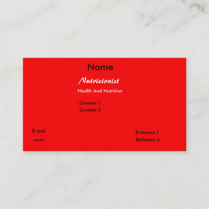 Foods Water Business Card