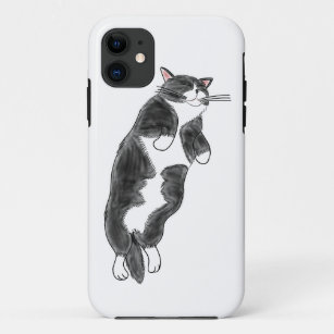 FooFooCat: Lazy Jumbo Tuxedo Cat Case-Mate iPhone Case