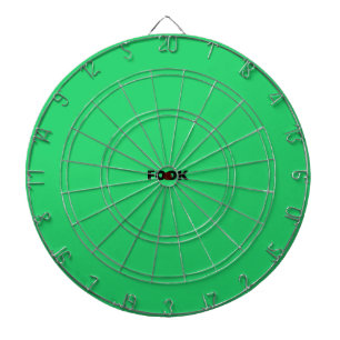 Fook black on green dartboard