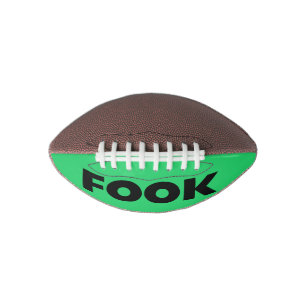 Fook black on green mini football