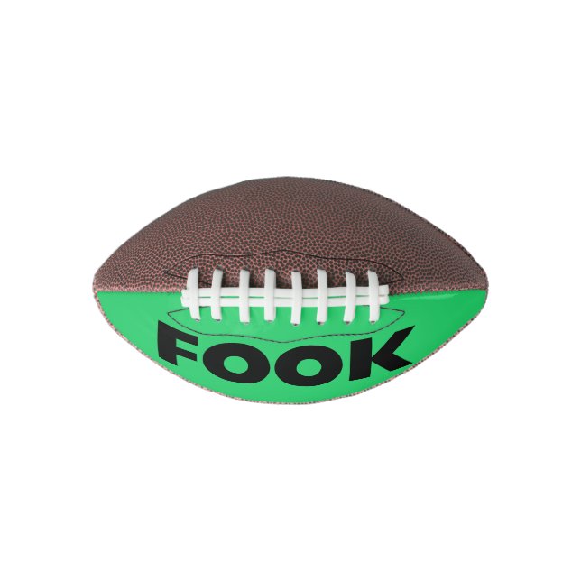 Fook black on green mini football (Front)