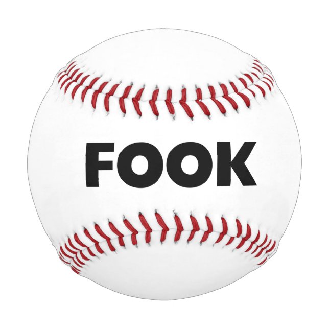Fook black on white baseball (Front)