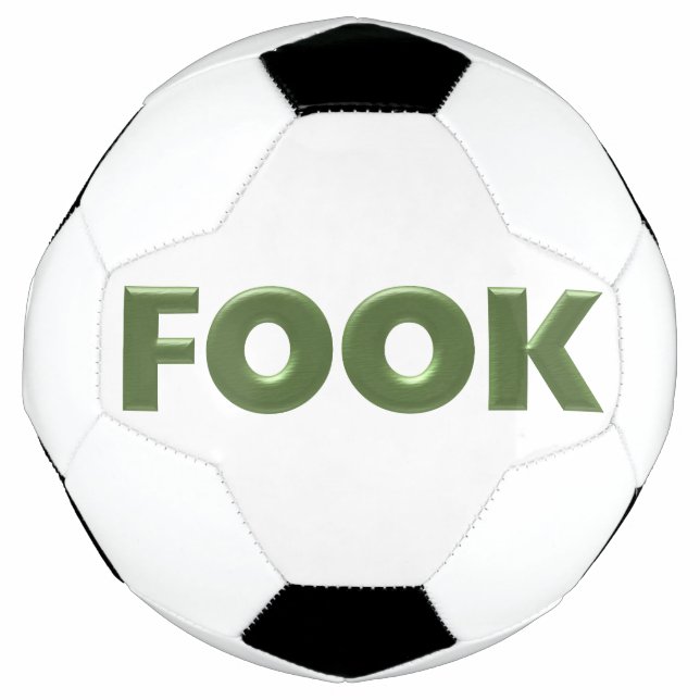 Fook green and white soccer ball (Front)