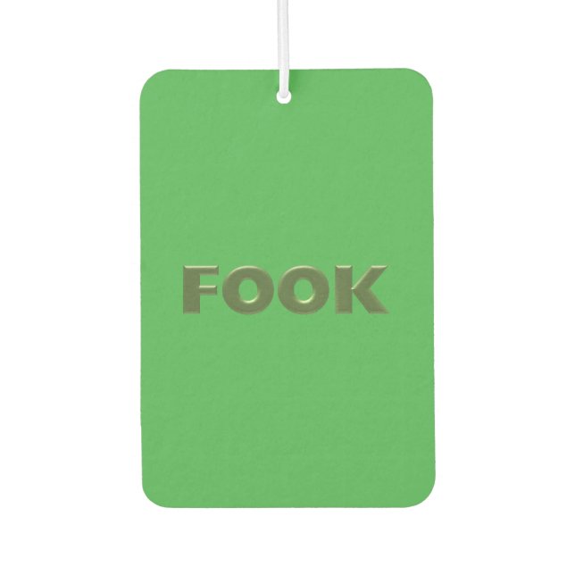 Fook green green car air freshener (Front)