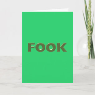 Fook green greeting card